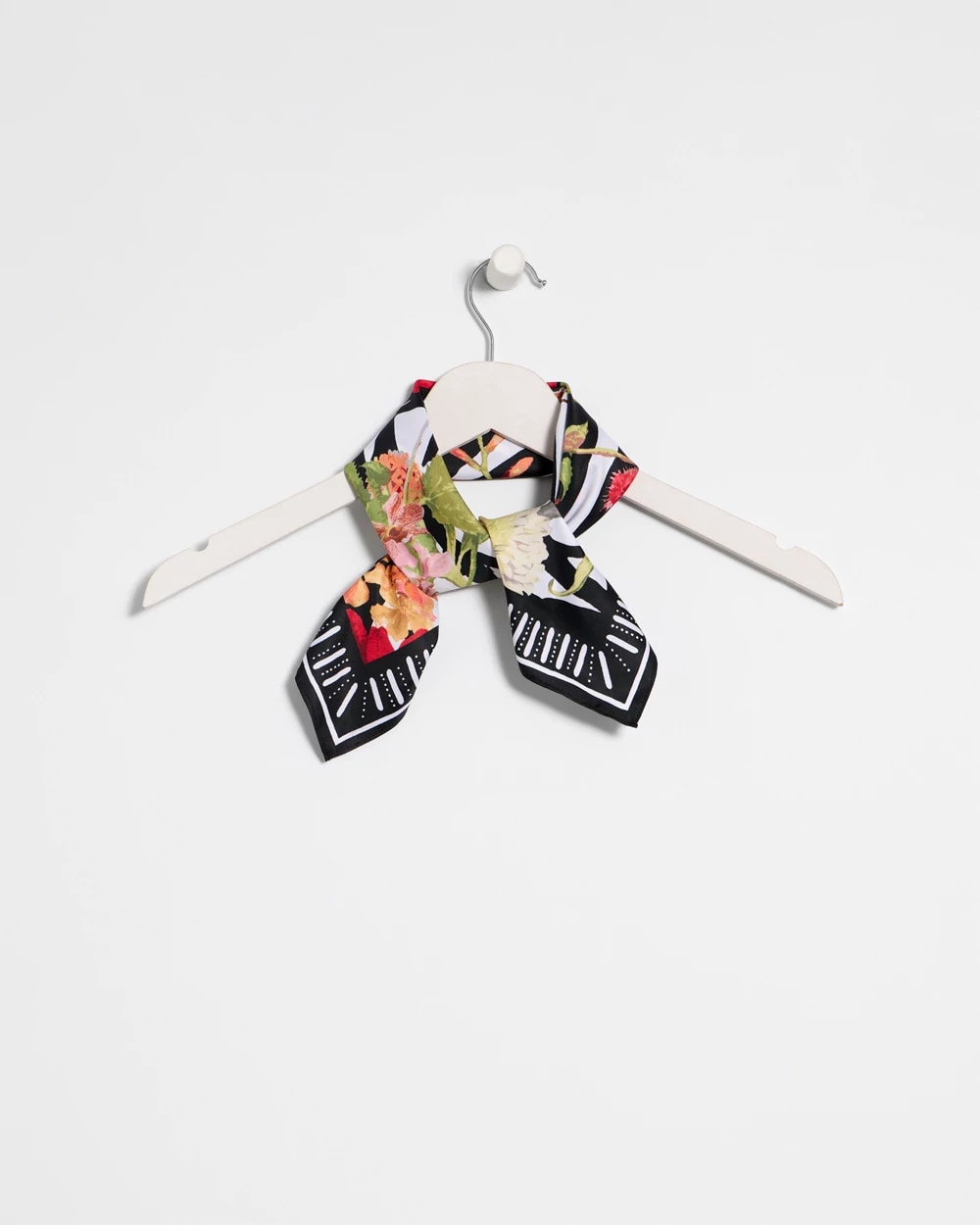Black Tropical Square Scarf