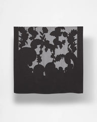 Black Floral Burnout Oblong Scarf