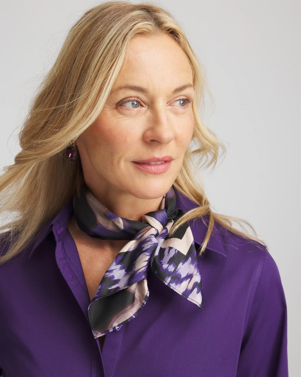 Black Fjord Flora Square Neckerchief Scarf