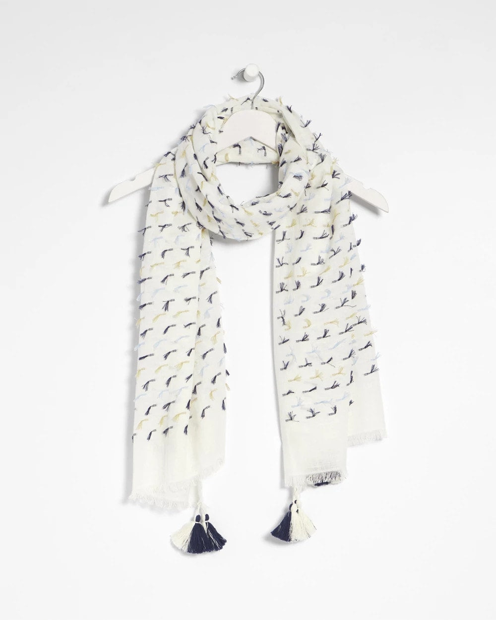 Multi Fringe Oblong Scarf