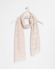 Neutral Neutral Polka Dot Oblong Scarf