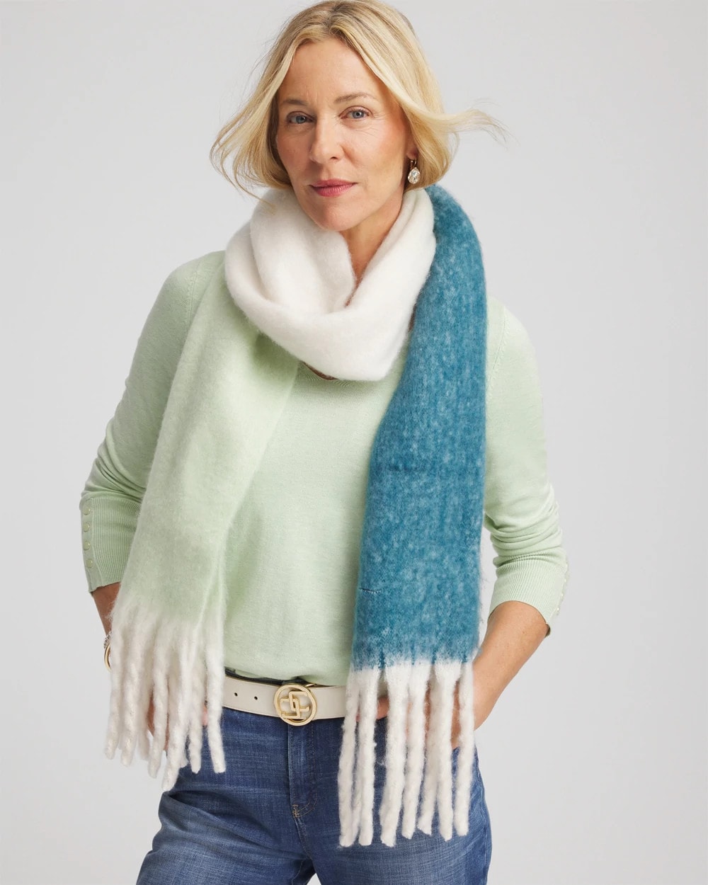 Cool Multi Cozy Ombre Oblong Scarf