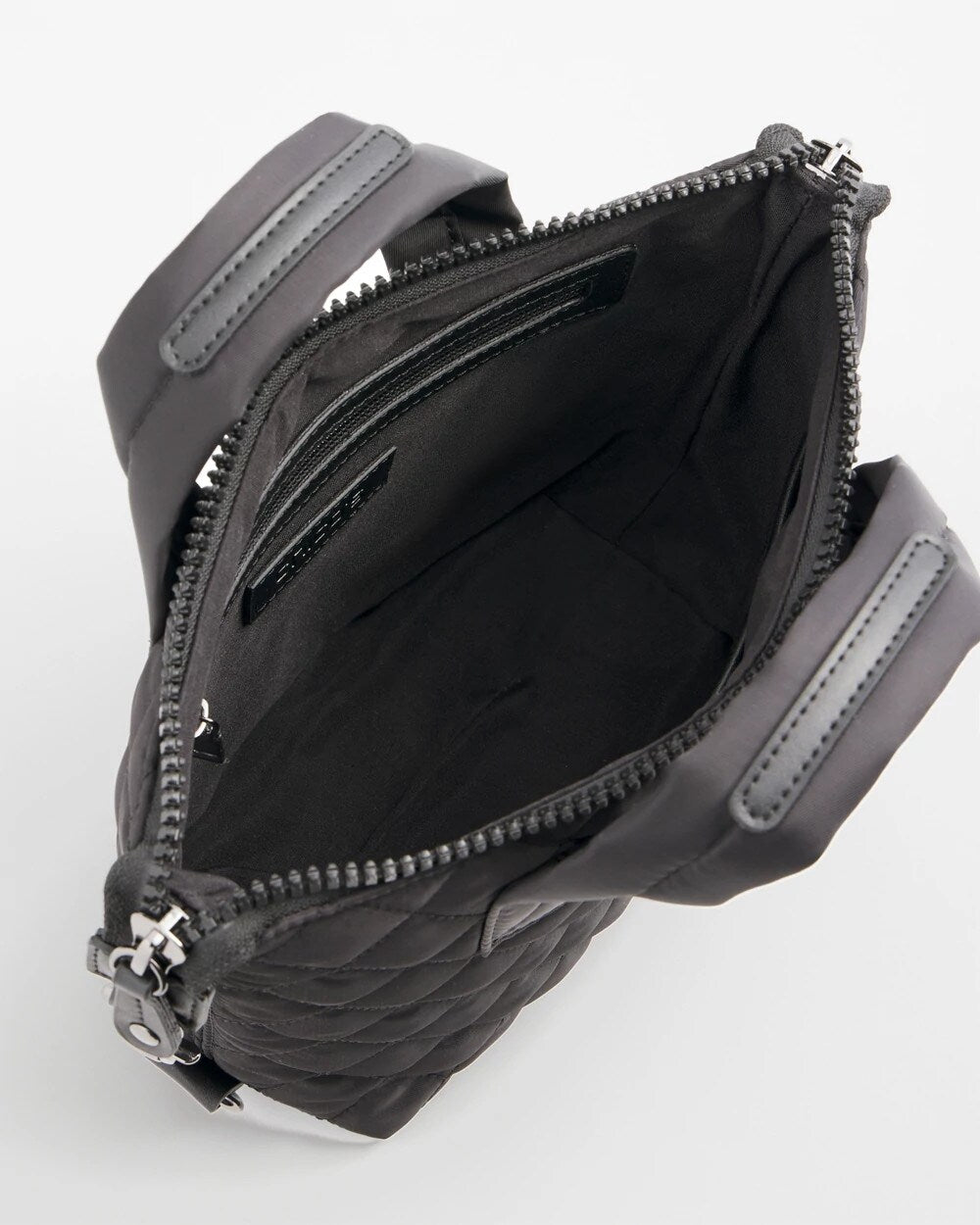 Black Quilted Cross Body Sport Tote Bag