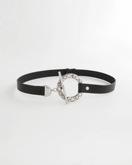 Black/Silver Silver Toggle Trouser Belt
