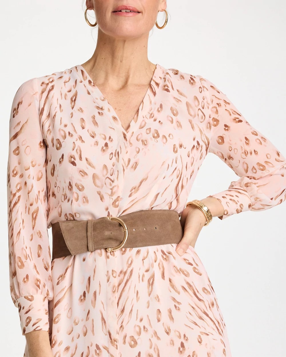 Topaz Smoke Suede Pull Through Sash Belt
