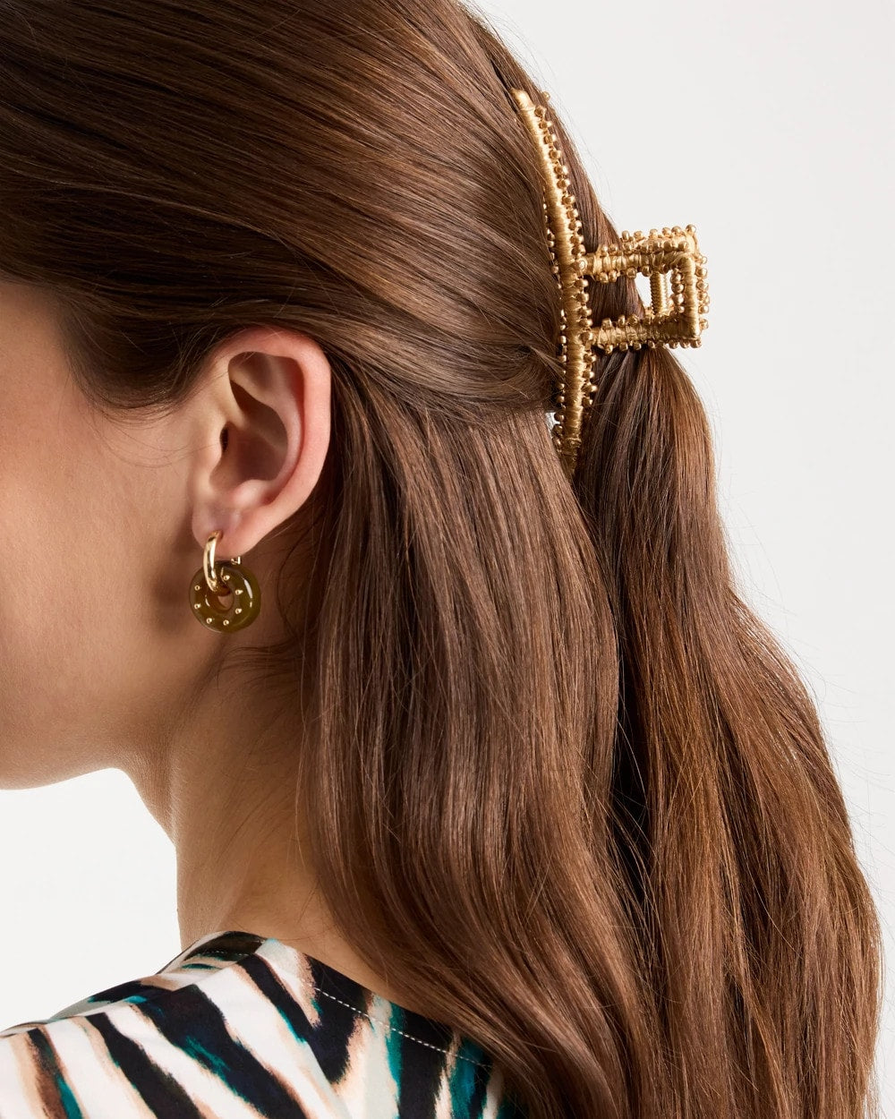 Metallic Raffia Hair Clip