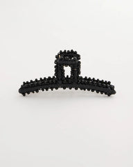 Black Black Raffia Hair Clip