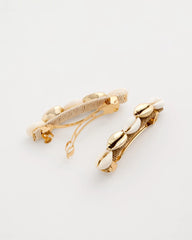 Gold Seashell-Inspired Hair Clip Set