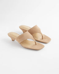 Light Tan Julia Suede Kitten Heel