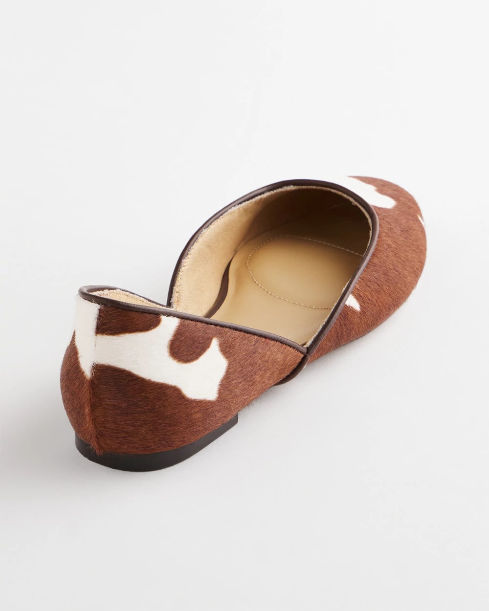 Neutral Sophie Pony Haircalf Leather Flats