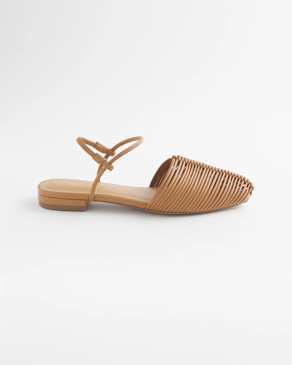 Tan Woven Slingback Sandals