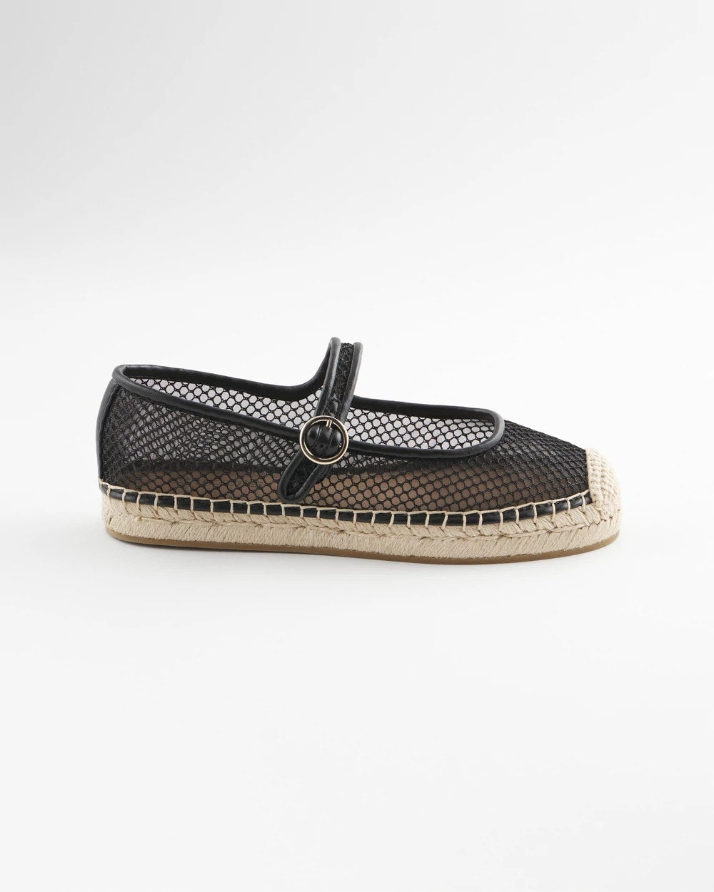 Black Eliana Mesh Mary Jane Espadrille