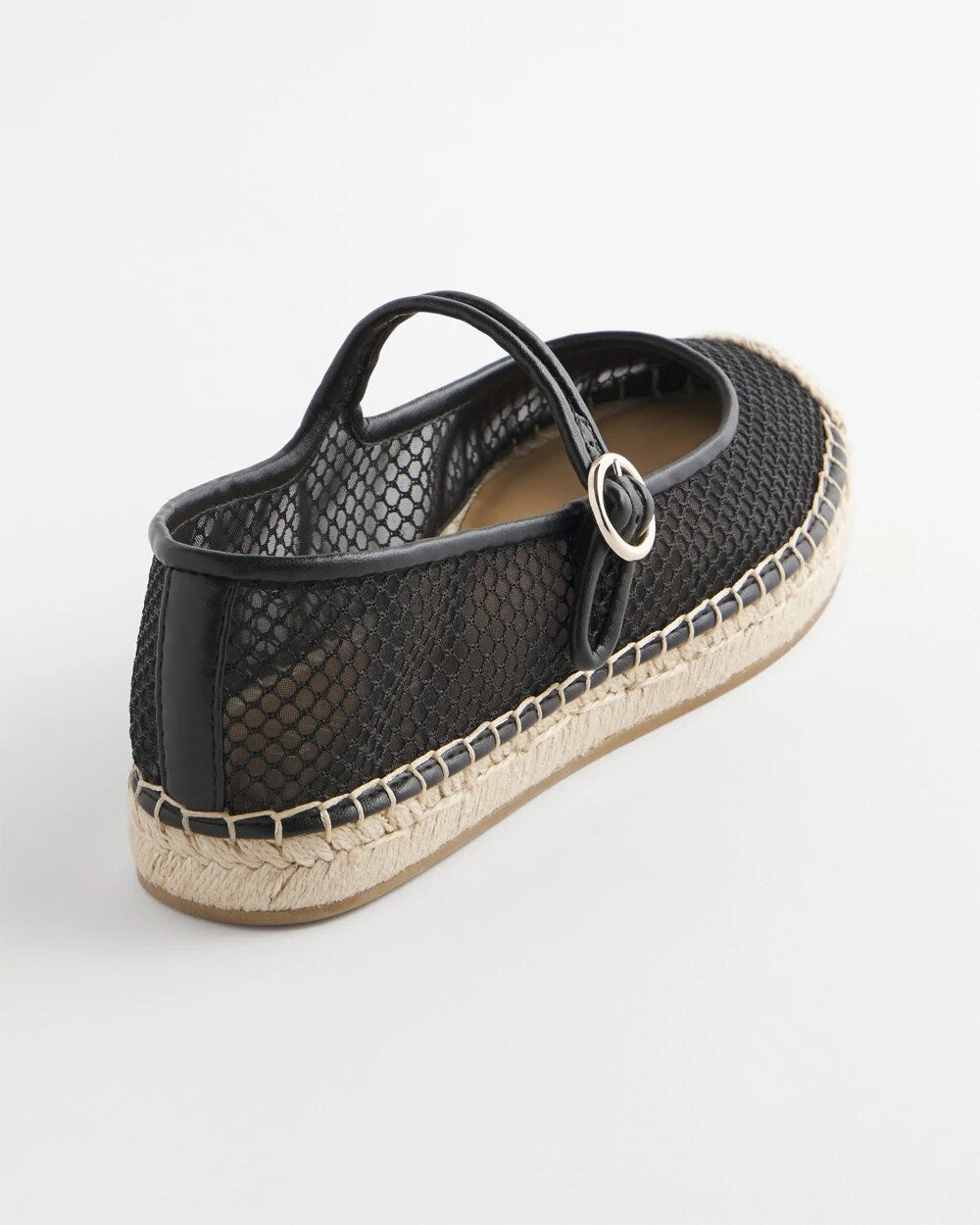 Black Eliana Mesh Mary Jane Espadrille