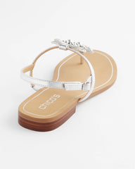 Silver Beach Starfish T-Strap Sandals