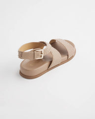Dark Natural Tan Leather Sandals