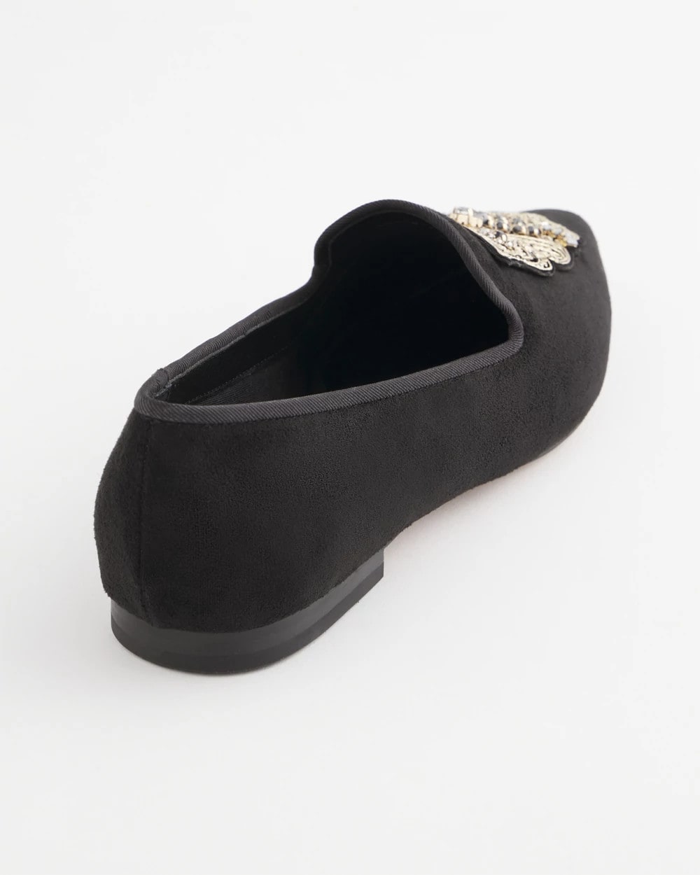 Black Black Microsuede Loafers
