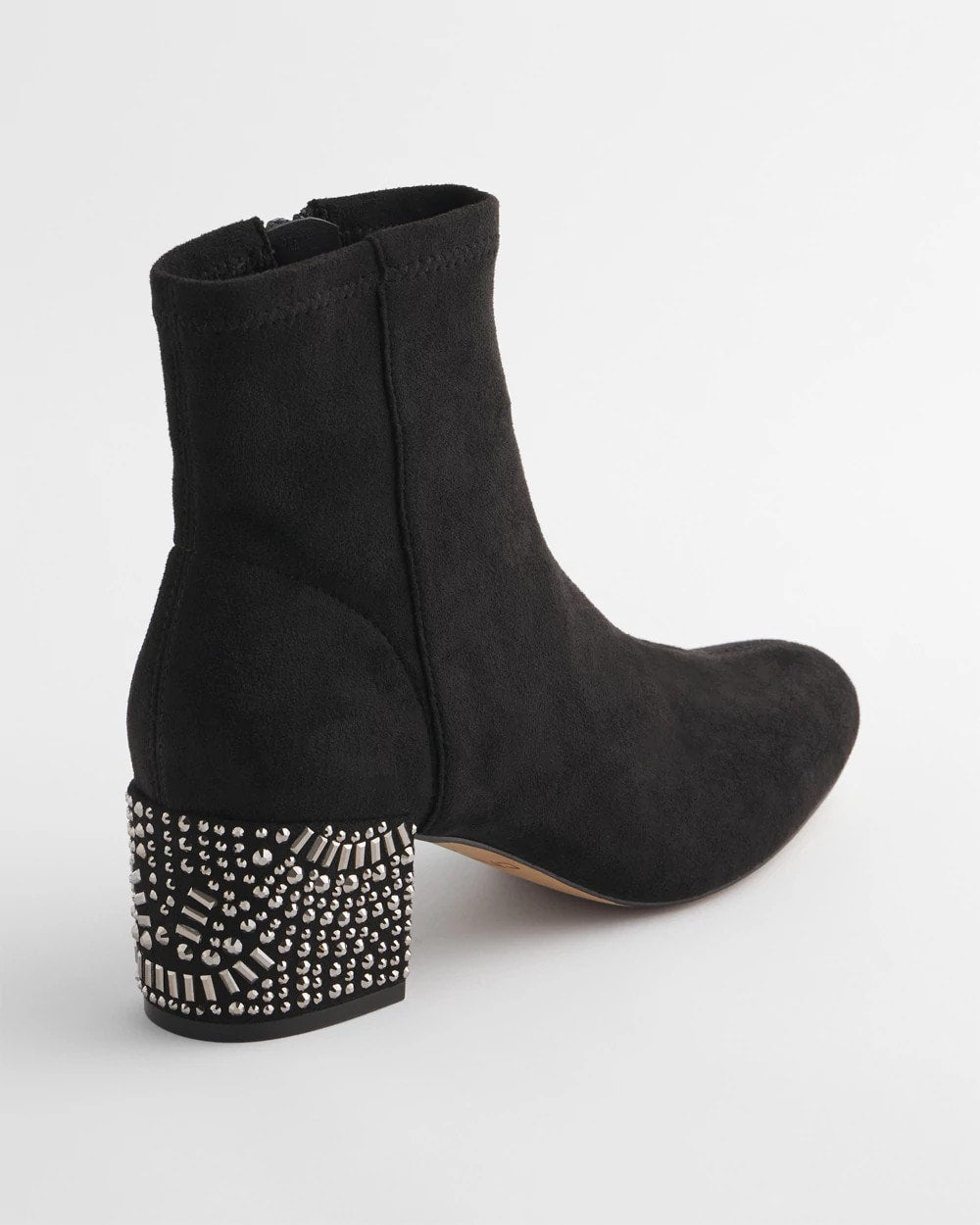 Black Embellished Destiny Art Deco Boot Heels