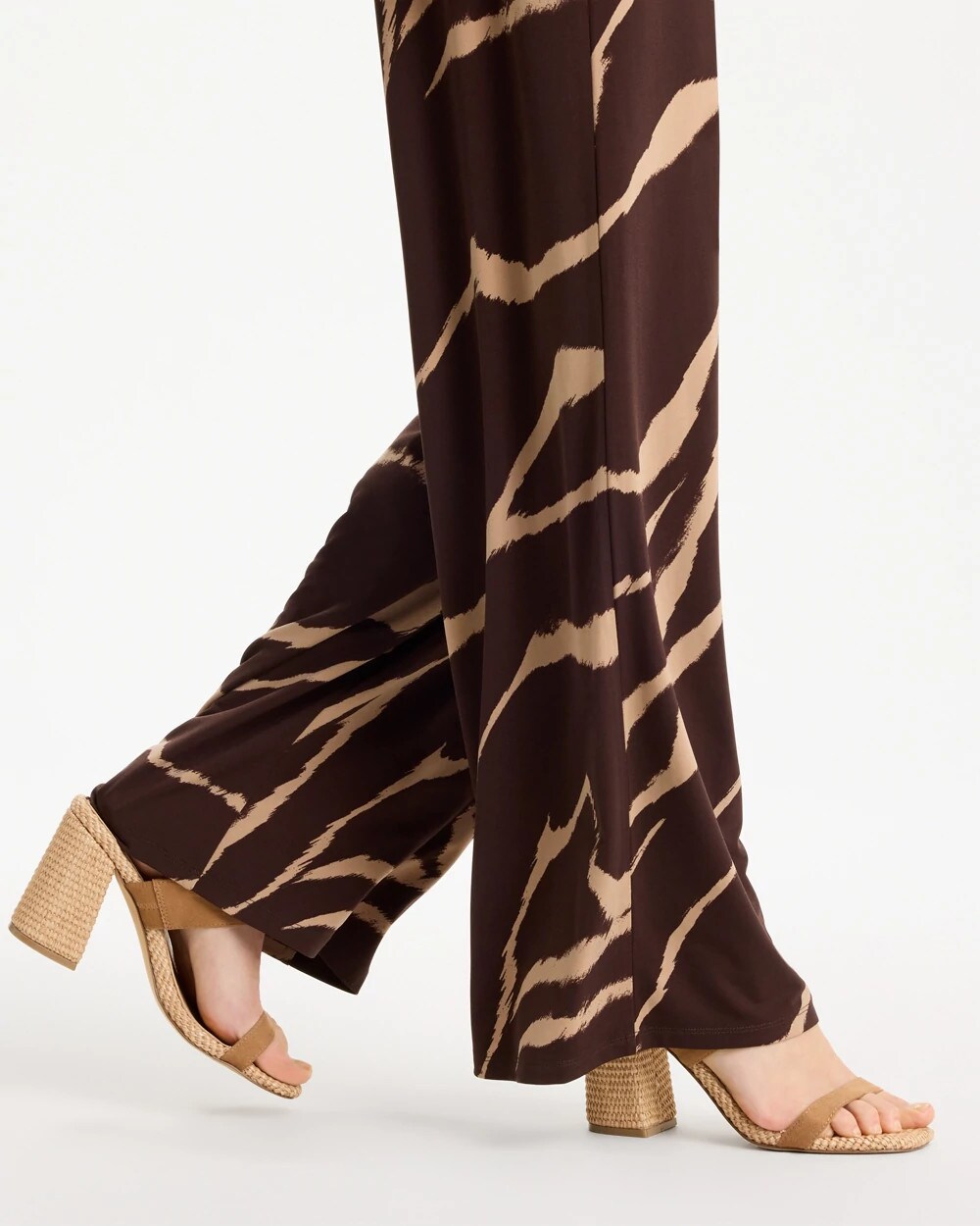 Cocoa Bean Travelers™ Zebra Knit Wide-Leg Pants