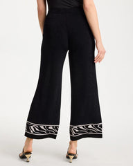 Travelers Black Travelers™ Abstract Zebra Cropped Pants
