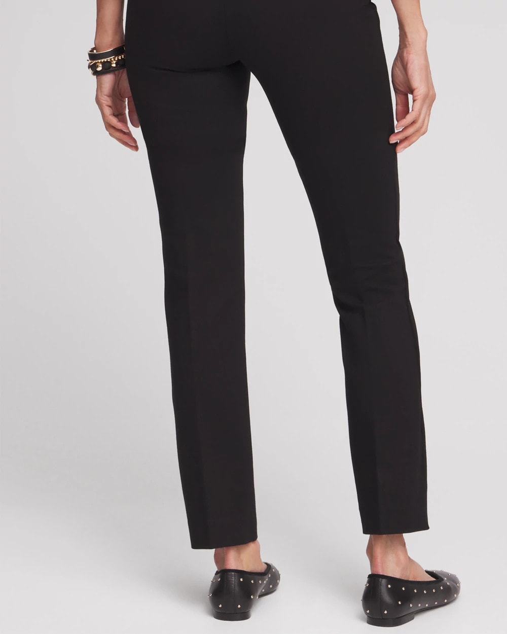 Black Juliet Slim Trim Detail Ankle Pants