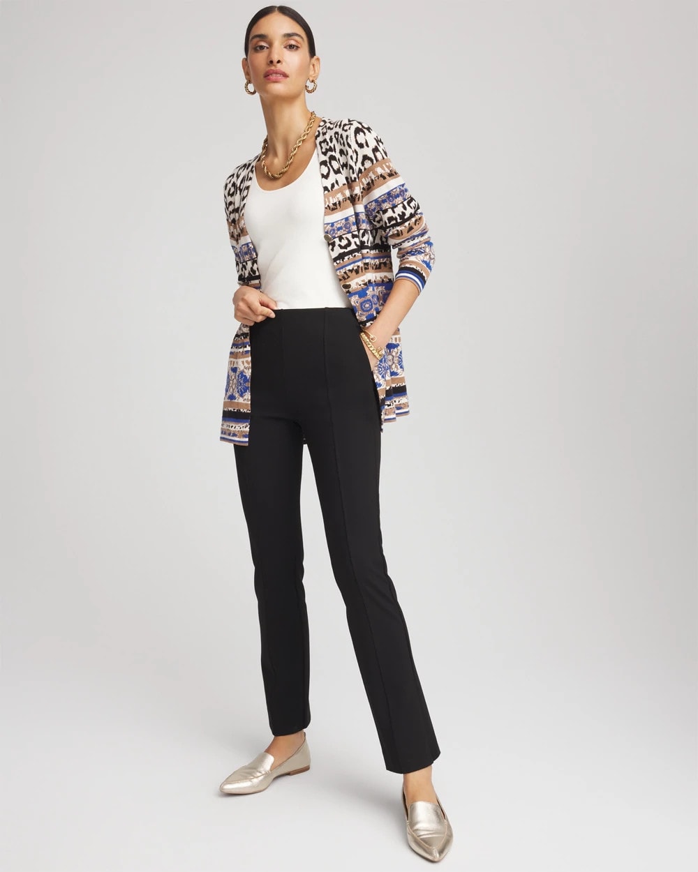 Black Juliet Straight Ankle Pants