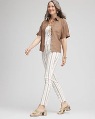 Alabaster Petite Brigitte™ Striped Ankle Pants