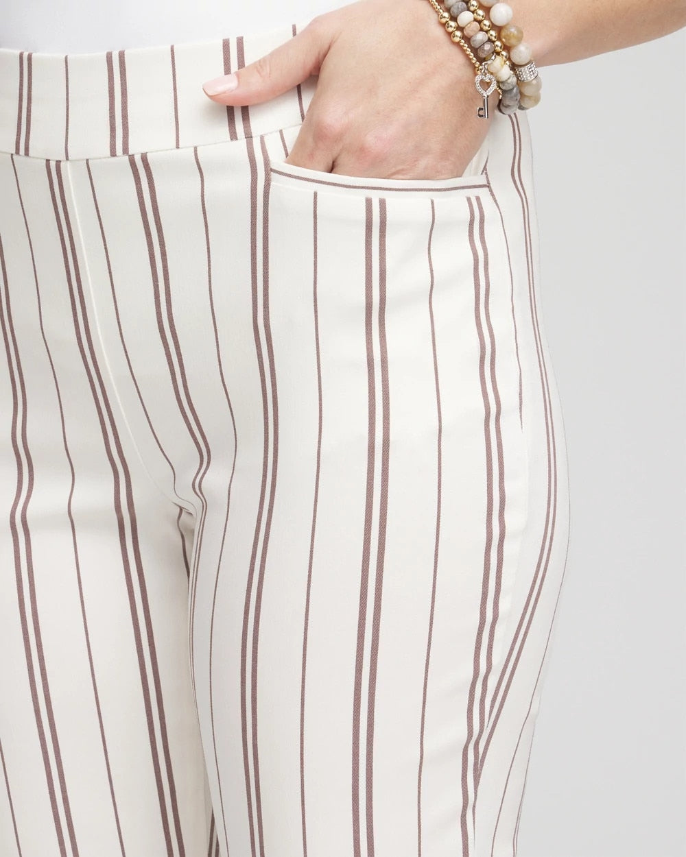 Alabaster Petite Brigitte™ Striped Ankle Pants