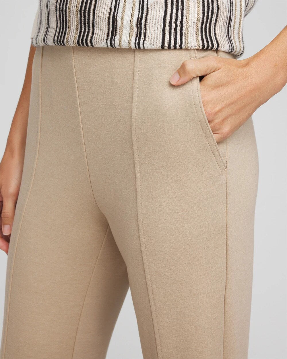 Taupe Heather Juliet Straight Ankle Pants