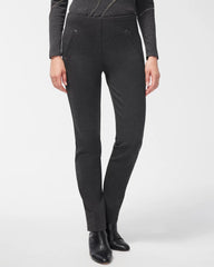 Graphite Heather Gray Juliet Trim Detail Ponte Pants