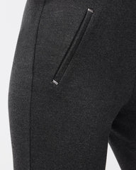 Graphite Heather Gray Juliet Trim Detail Ponte Pants