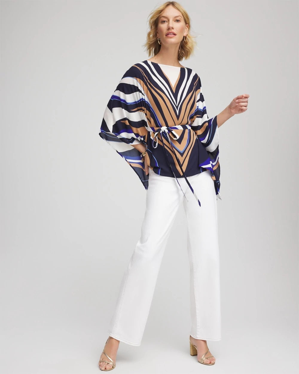 Natural Seeded Petite Seeded Pull-On Wide-Leg Jeans