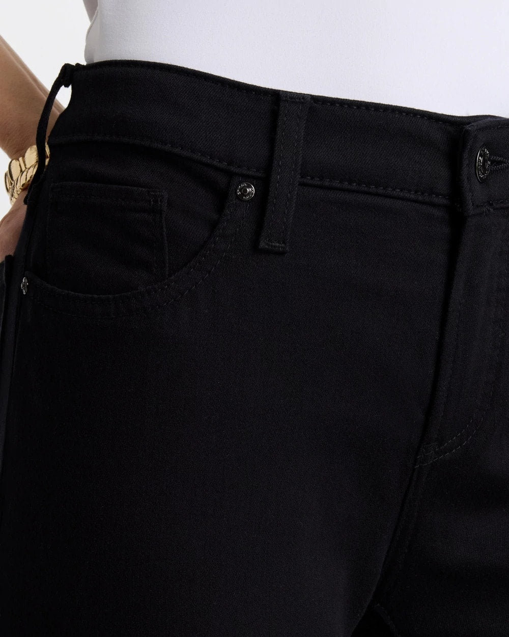 Black So Slimming Petite Girlfriend Ankle Jeans
