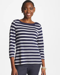 Passport Blue Pima 3/4 Sleeve Tee