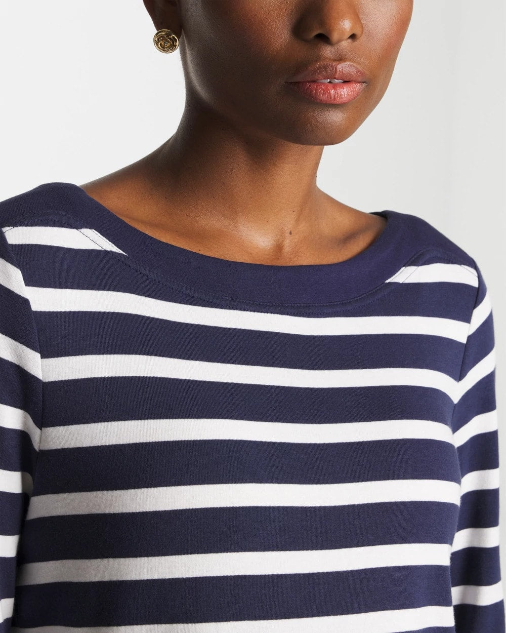 Passport Blue Pima 3/4 Sleeve Tee