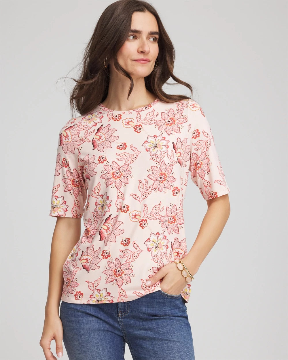 Siesta Rose Elbow Sleeve Tee
