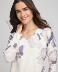 Multi Printed V-Neck Sweater
