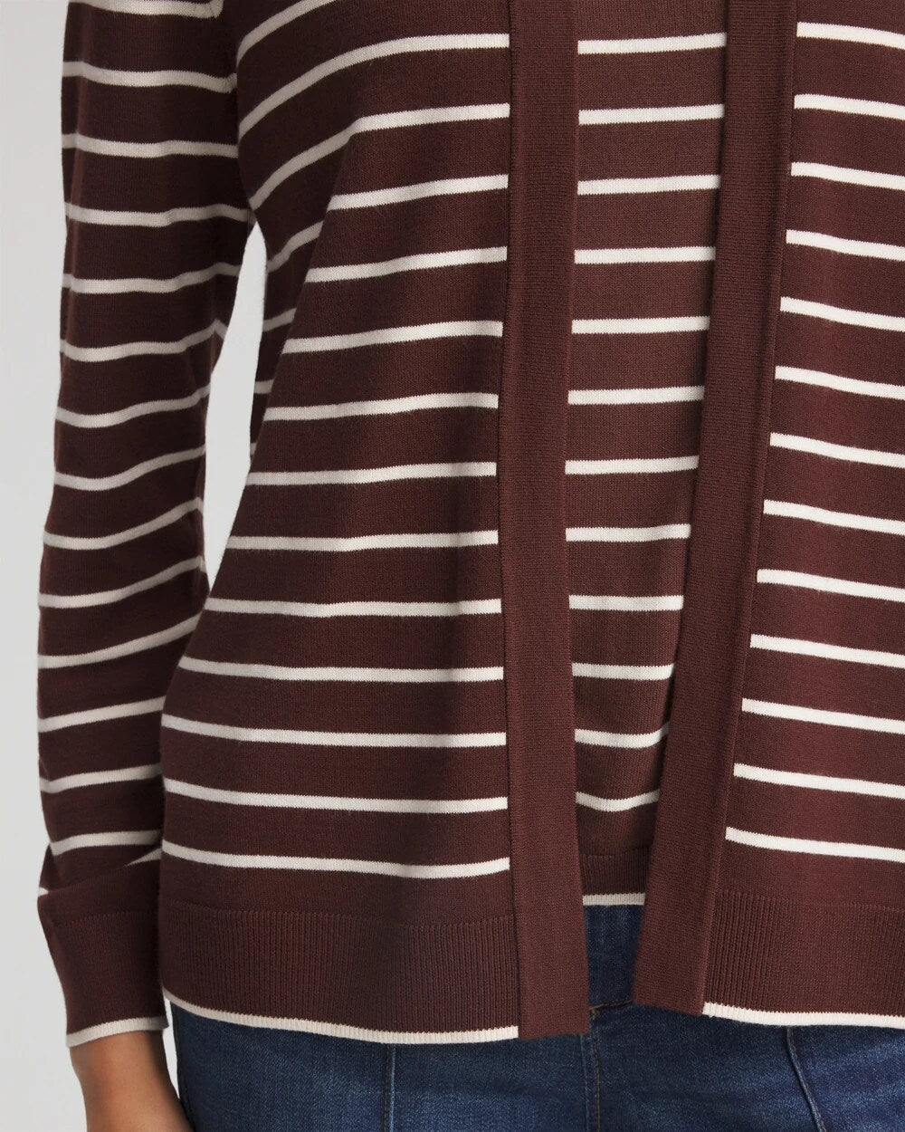 Cacao Ella Striped Long-Sleeve Cardigan