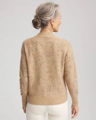 Champagne Fizz Jacquard Mockneck Pullover