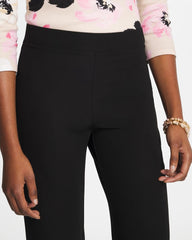 Black Matte Jersey Cropped Pants