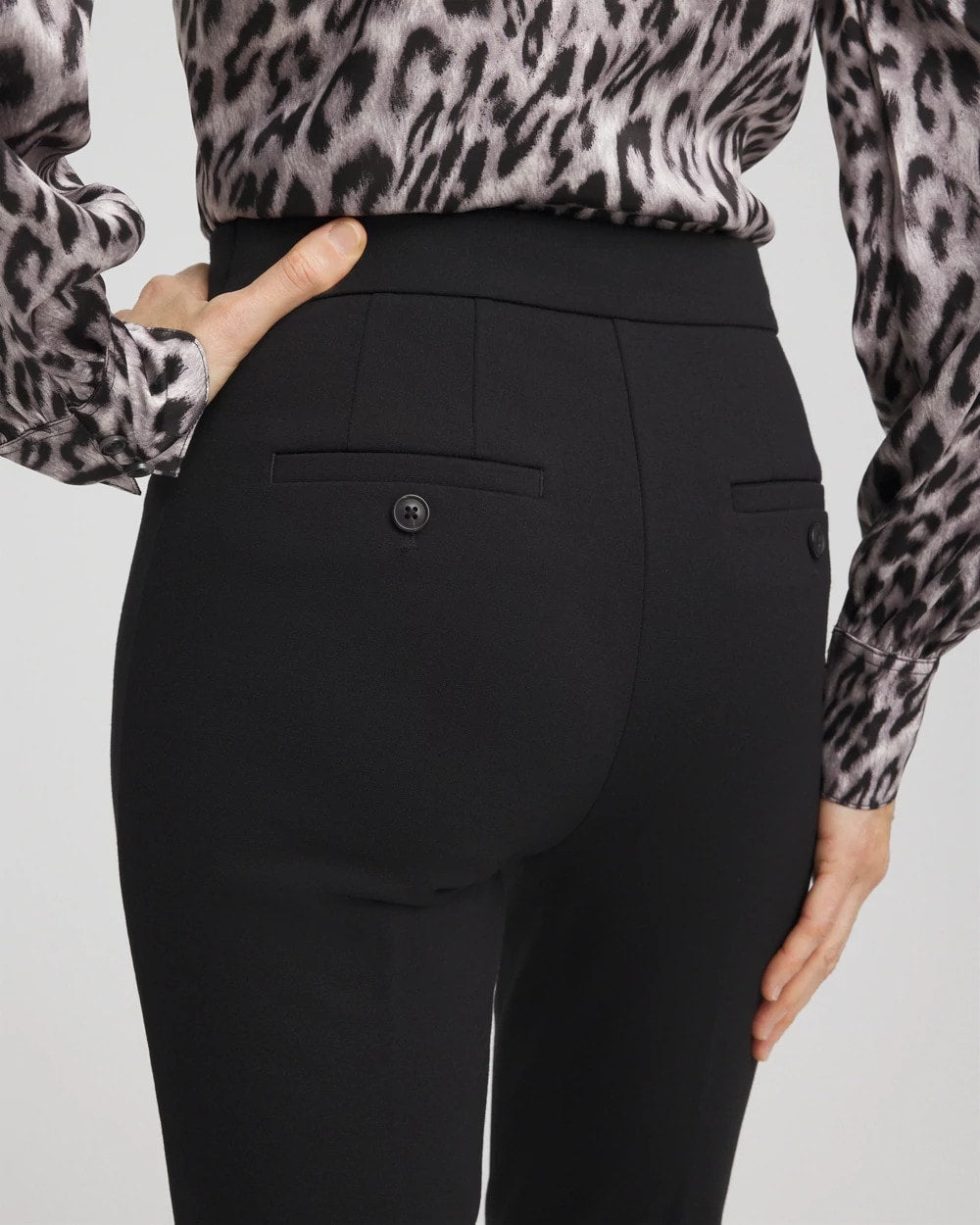 Black Emme Skinny Ponte Ankle Pants