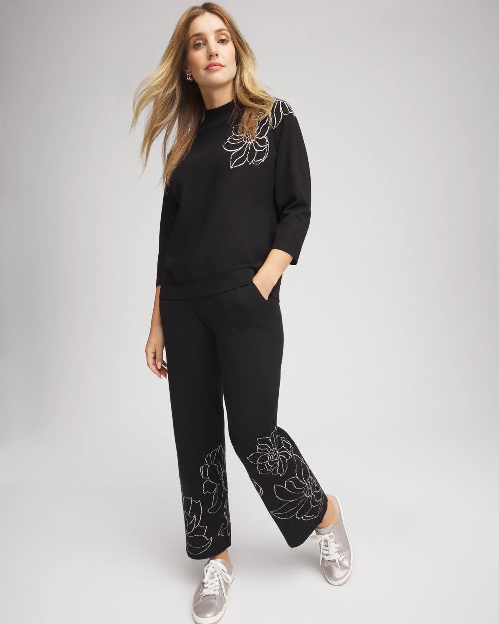 Black Zenergy® Luxe Intarsia Pants