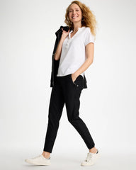 Black Zenergy® Seam Detail Stretch Pants