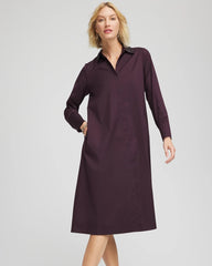 Night Bloom Sequin Collar Midi Shirtdress