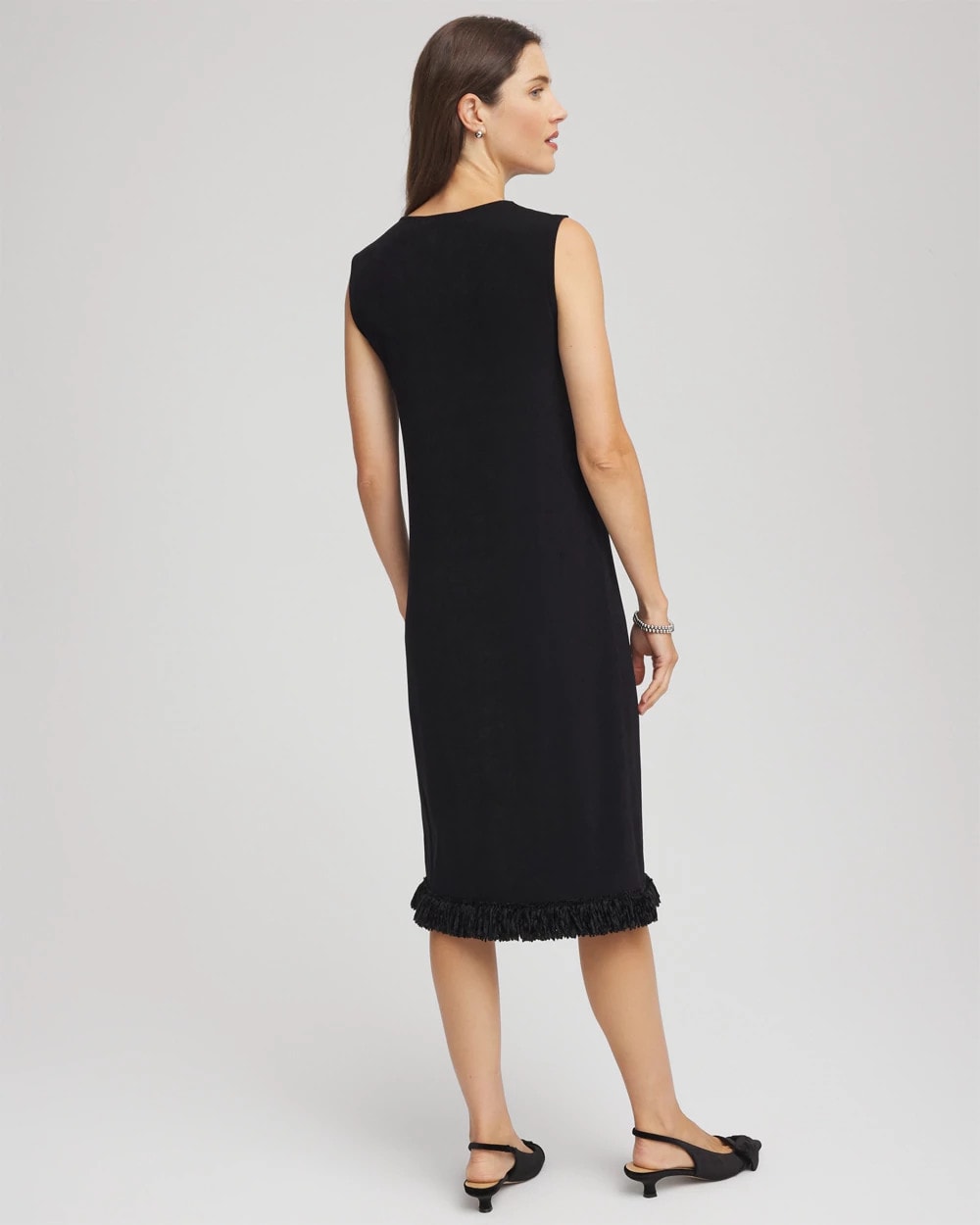 Travelers Black Travelers™ Fringe Hem Tank Dress