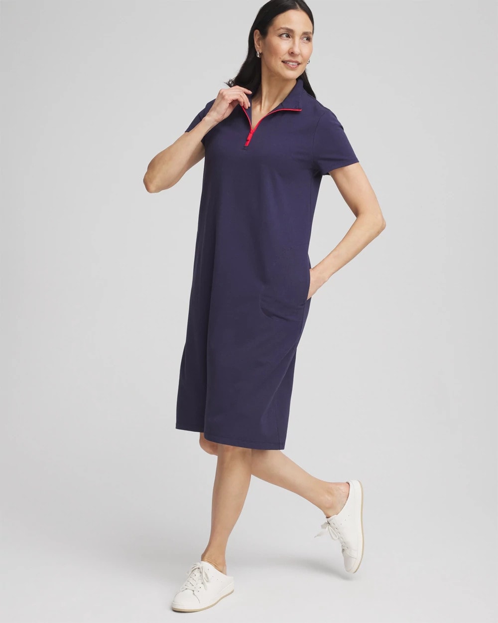 Passport Blue Zenergy® UPF Half-Zip Dress
