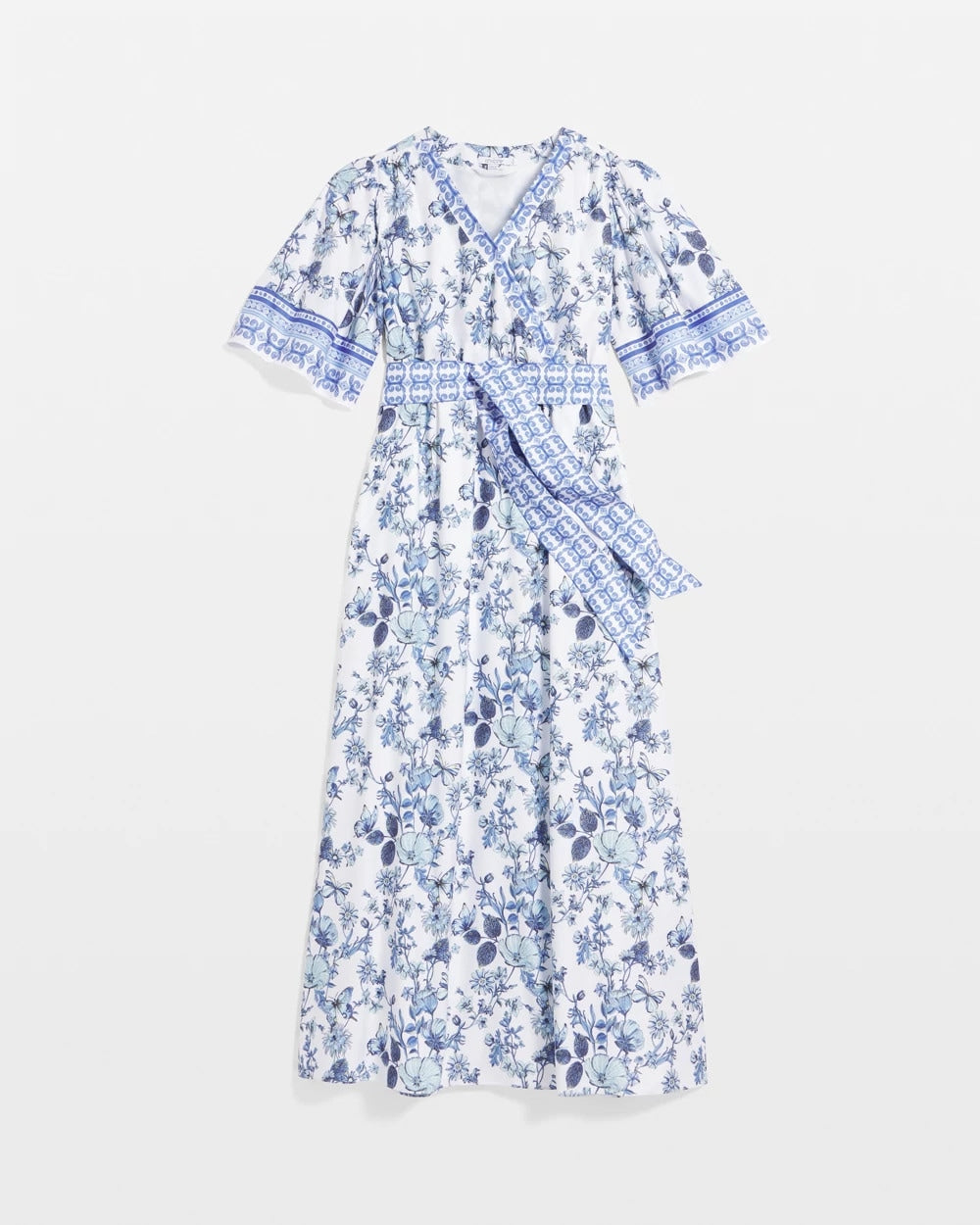 Alabaster Surplice Matte Satin Maxi Dress