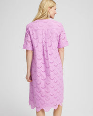 Lavender Skies Eyelet Popover Dress