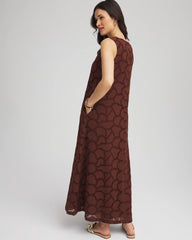 Cacao Eyelet Cutout Maxi Tank Dress