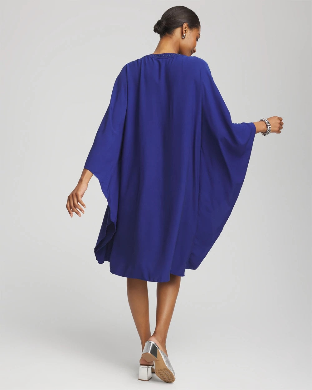 Blue Casa Embellished Kaftan Dress