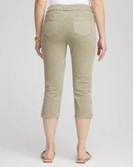 Washed Sage 19" Pull-on Capri Jeans